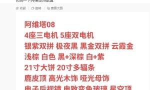 尊界S800疑似部分配置曝光：分4座三电机和5座双电机