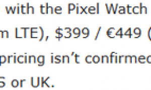 谷歌Pixel Watch 4价格曝光：延续前代策略 配置有所升级