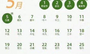 2025年5月有多少个工作日要上几天班 五月工作日天数介绍