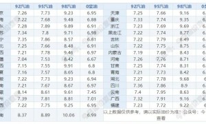 今天92号、95号汽油最新价格查询 8月5日最新汽油价格表