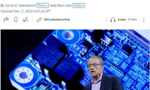 外媒：英特尔CEO基辛格因扭亏计划未达预期离职