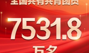 全国共有共青团员7531.8万名 共青团组织439.7万个