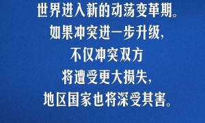习言道｜中东不稳，天下难安