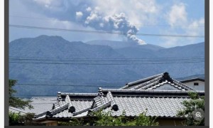 日本新燃岳火山喷发 一周内发生超2000次地震