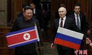 约一小时一对一交流后 普京邀请金正恩访俄