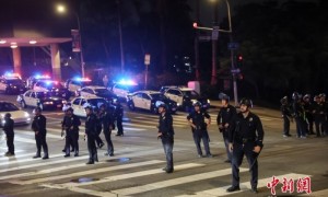 约200名海军陆战队士兵进驻洛杉矶 开始执行警戒守卫任务