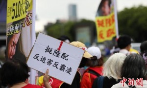 大陆配偶上街抗议台当局刁难、欺凌