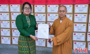 广西桂林栖霞寺等多家寺院向缅甸地震灾区捐赠物资