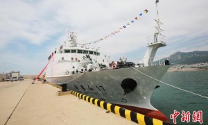 “向阳红17”船在山东青岛入列 开始执行黄渤海浮标任务
