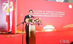 中国驻菲律宾大使馆举行国庆招待会暨黄溪连大使离任招待会