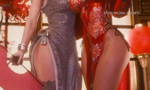 伊芙和蒂法3D美图：服装相互交换 丰腴身材太无敌！
