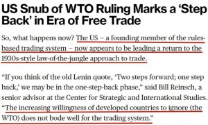 深观察丨“美国正带头回归弱肉强食的贸易方式”